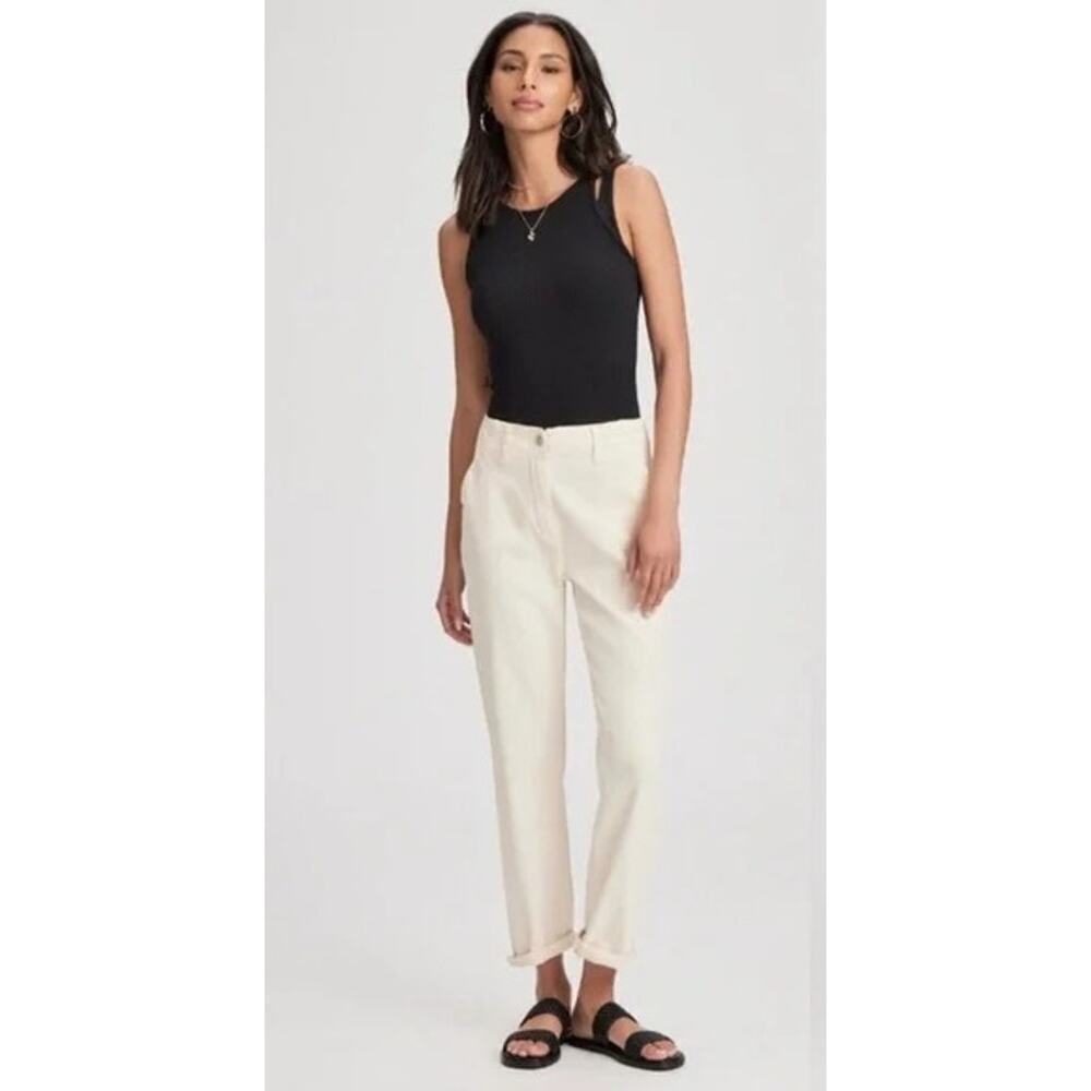 Paige Women's Cream Drew High Rise Straight Leg Jeans Size 29